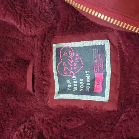 Youth Girls 6/7 Justice Winter Jacket w/ Detachable Fur Lined Hood - Picture 2 of 5